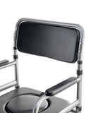Aluminium Padded Seat Foldable Mobile Commode