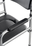 Aluminium Padded Seat Foldable Mobile Commode