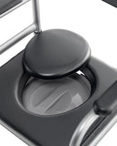 Aluminium Padded Seat Foldable Mobile Commode