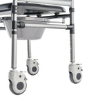 Aluminium Padded Seat Foldable Mobile Commode