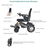 Prevail Lightweight Folding Motorised Wheelchair (Same day purchase & collect)