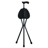 Black Urban Folding Seat Cane