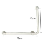 L-Shaped Stainless Steel Nylon Grab Bar