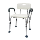 HappyBath Tool-Free Shower Chair with Backrest and Handles