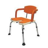 U-Shape Padded Shower Chair with Armrest and Backrest