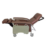 Manual Mobile Recliner Geriatric Chair with Tray