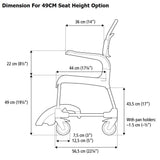 Etac Clean Mobile Shower Commode - Made in Sweden