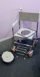 Stainless Steel Commode with Seat Cushion