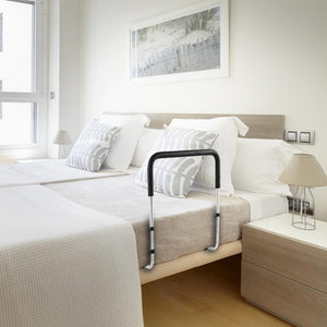 Height Adjustable Bed Rail with Stabilising Frame