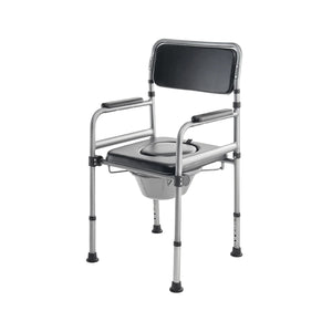 Aluminium Padded Seat Foldable Commode