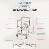 Lifeplus 3-in-1 Stainless Steel Commode ( 125kg weight limit )