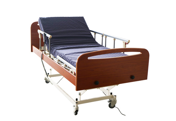 3 Crank Wooden Electrical Hospital Bed - (Made in Taiwan)