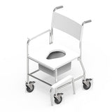 SG Stainless Steel Commode (Made in Singapore) with Stainless Steel Castors